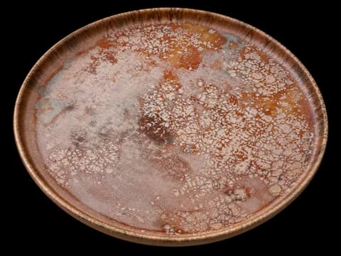 Warm brown glazed plate